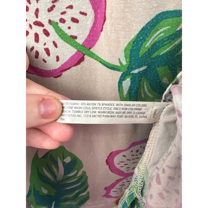 Women’s Soma Small Tan Fruit Patterned Sleep Set