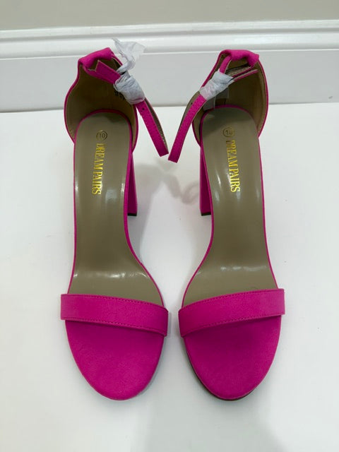 DREAM PAIRS Bright Pink Block Heel Sandals NWT Sz10