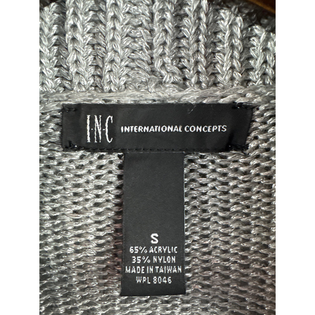 Women’s I.N.C Small Silver Knit Cardigan