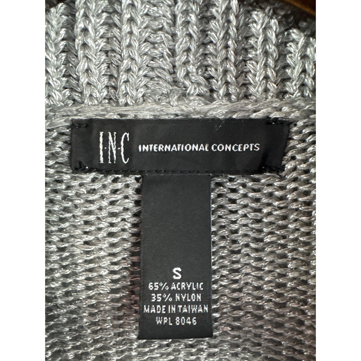 Women’s I.N.C Small Silver Knit Cardigan