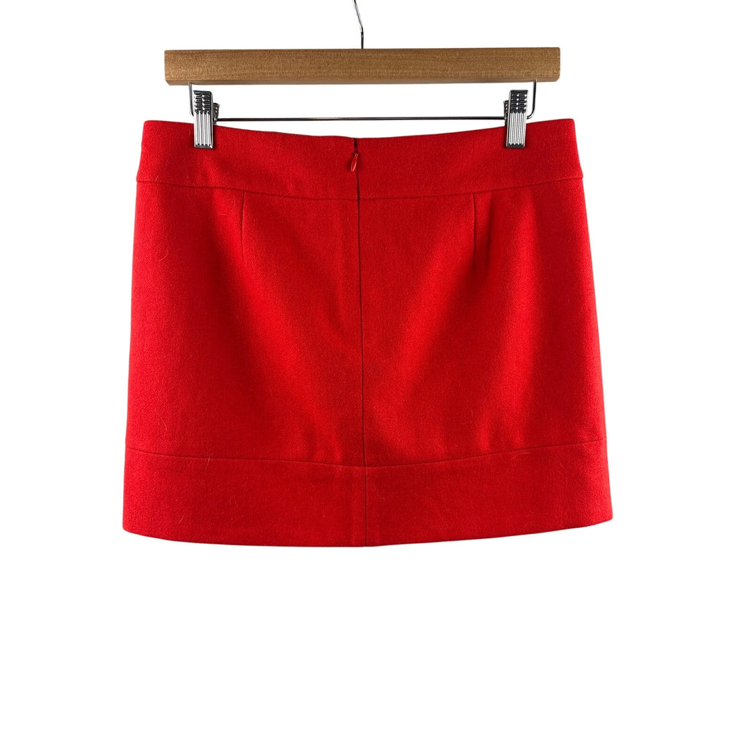 Women’s J.Crew Size 4 Bright Reddish Orange Tweed Mini Skirt