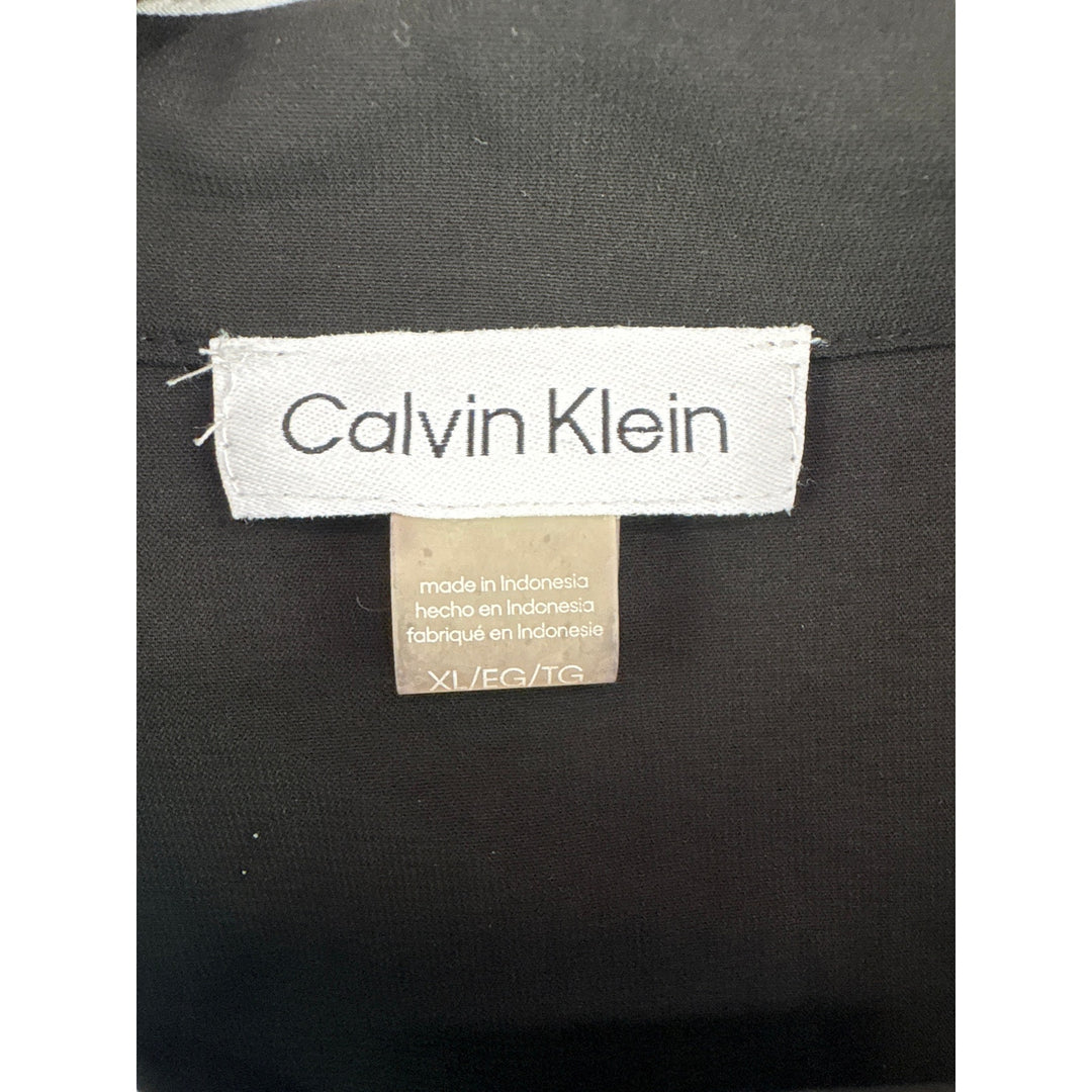 Women’s Calvin Klein XL Black Sleeveless Blouse w/ White Trim