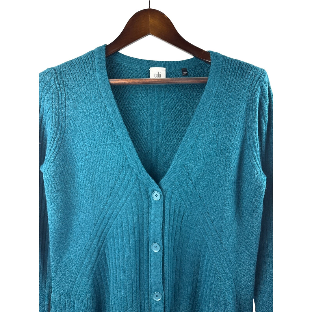 Women’s Cabi Medium Dark Teal Button Up Cardigan