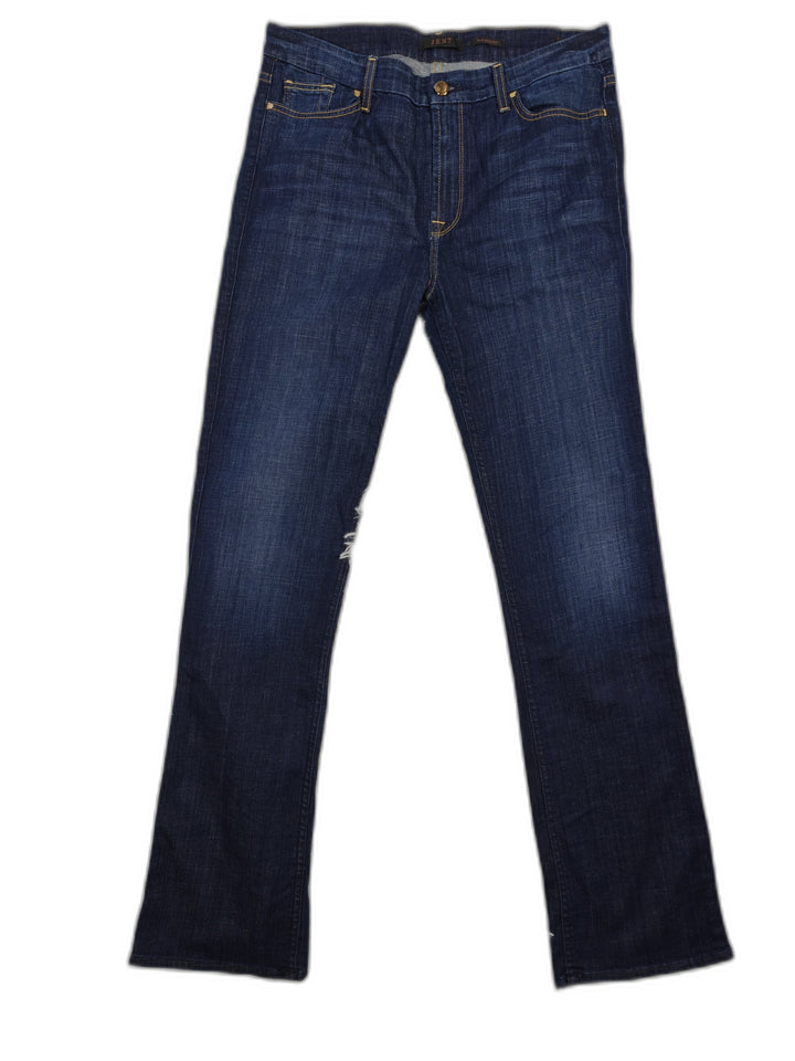 JEN7 By 7 For All Mankind Womens Slim Bootcut Jeans Dark Blue Size 14