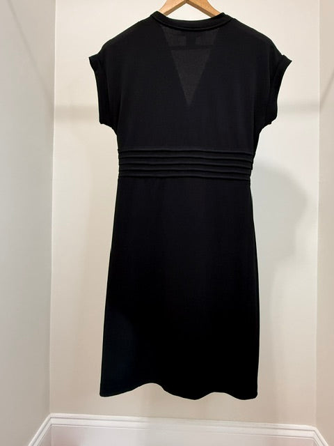 Attention Black V Neck A-Line Dress SzM