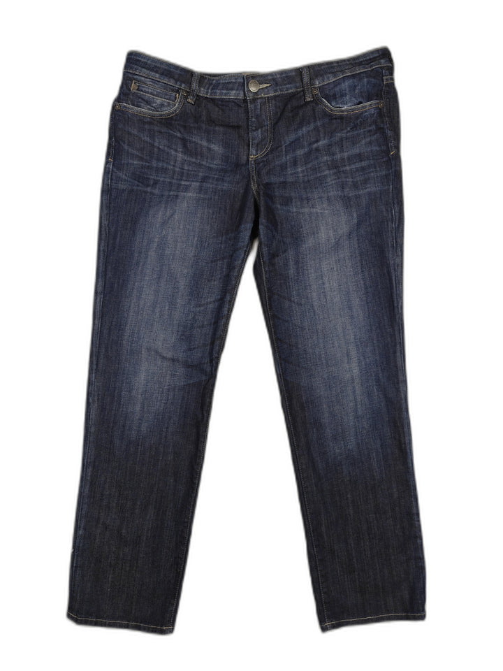 Womens KUT from the Kloth Catherine Boyfriend Jeans Dark Blue Size 14