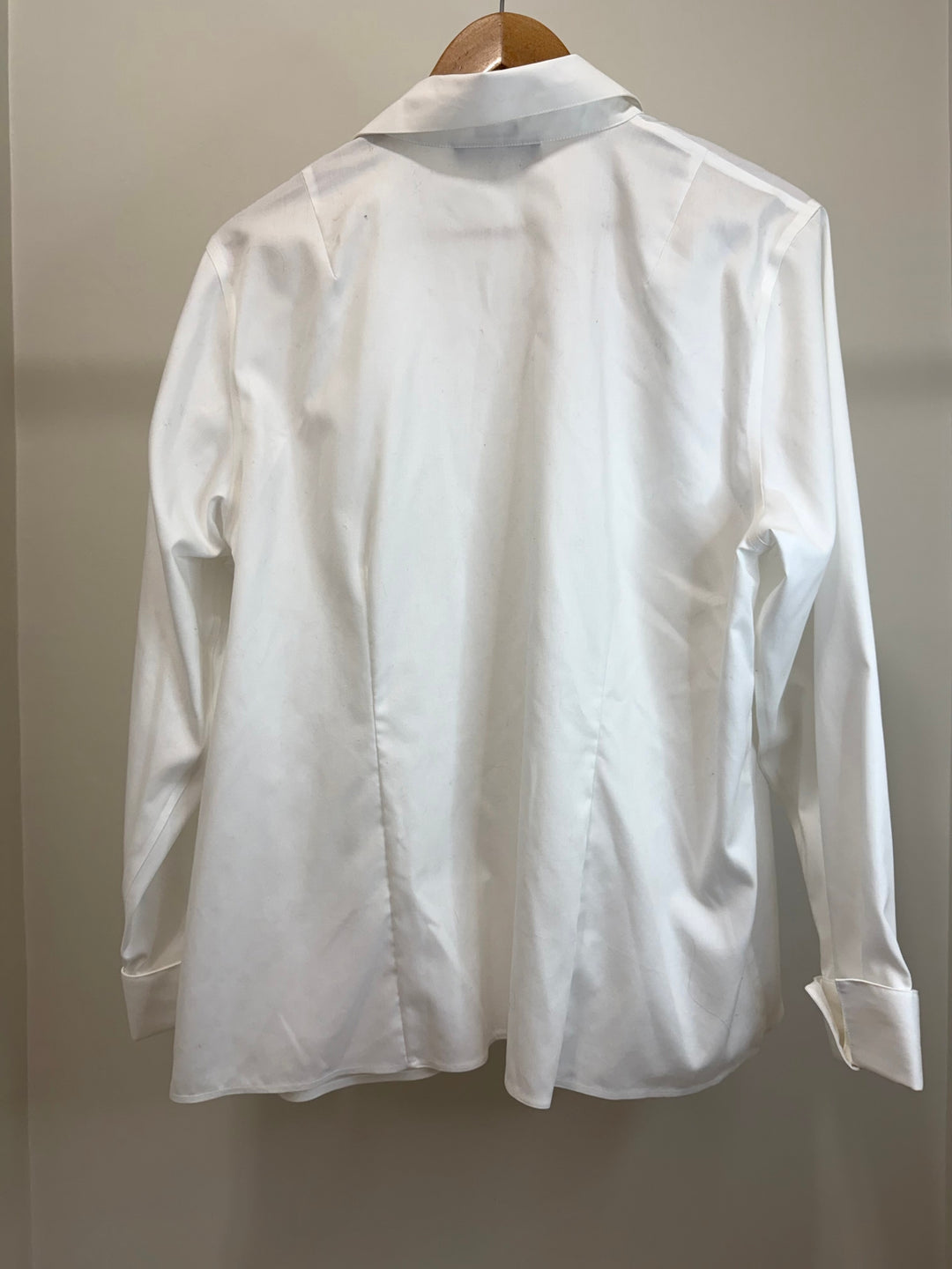 Jones New York Platinum Non Iron White Button Front Blouse 18W