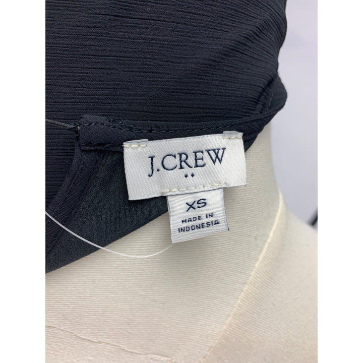 J.Crew Womens Black Long Sleeve Blouse XS Polyester & Recycled Polyester
