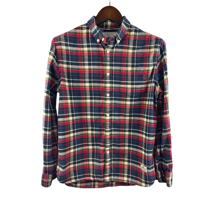 Men’s Vintage Penfield Medium Red, Blue, & White Plaid Flannel Shrit