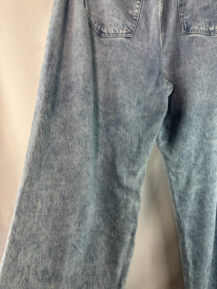 Good American Womens 90s Sky High Rise Light Wash Relaxed Jeans Size 6