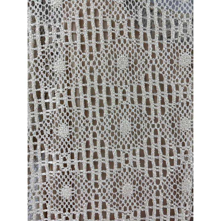 Womens Paquette Too! Size 16 Cream Knit Mesh Maxi Dress
