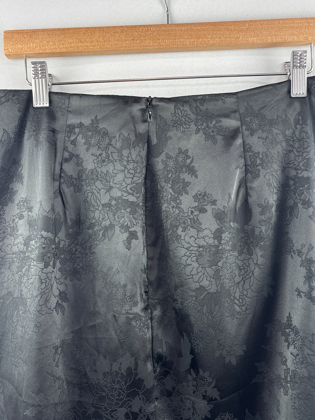 Women’s Lyaner Large Black Floral Satin Mini Skirt
