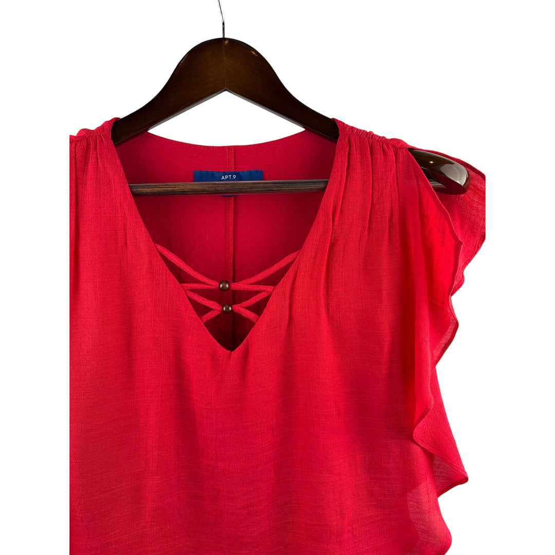 Women’s APT. 9 Medium Red Sleeveless Blouse