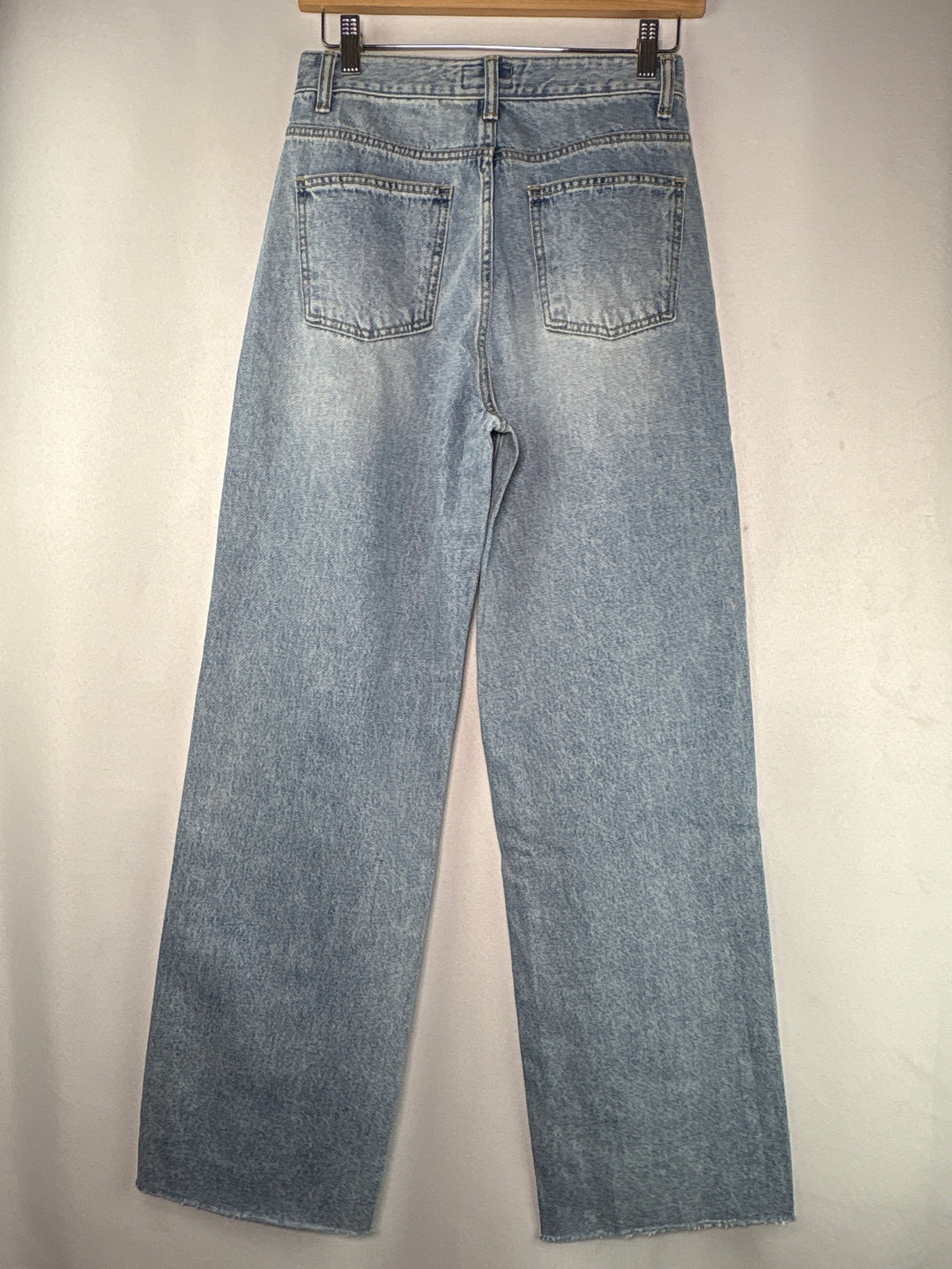 Womens Moia Light Wash Blue High Waisted Wide Leg Jeans Size Small