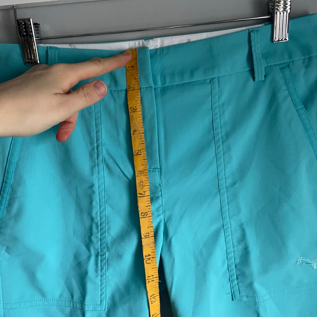Puma Aqua Blue Golf Shorts Bermuda Shorts 21" long