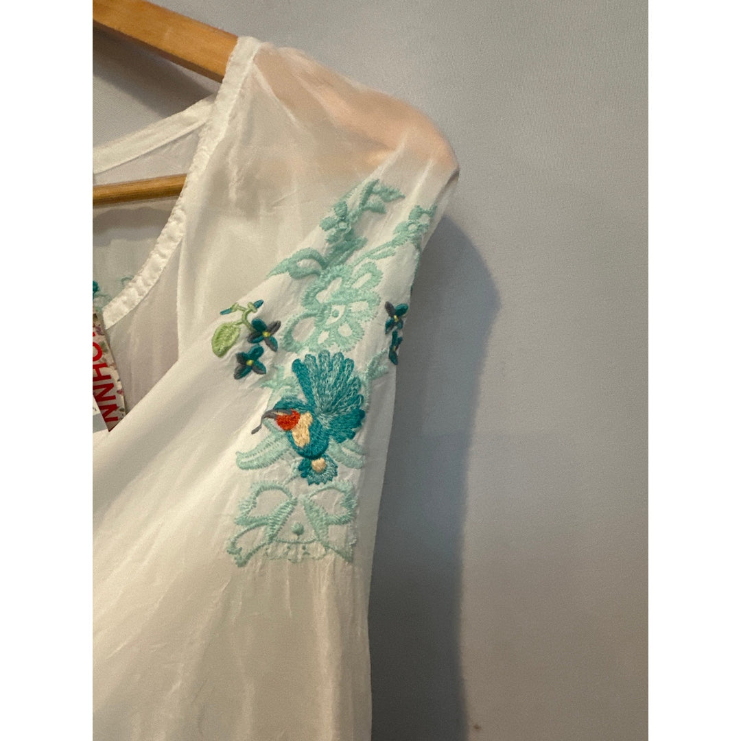 Women’s Johnny Was Bird Floral Georgette Tunic Size 1X