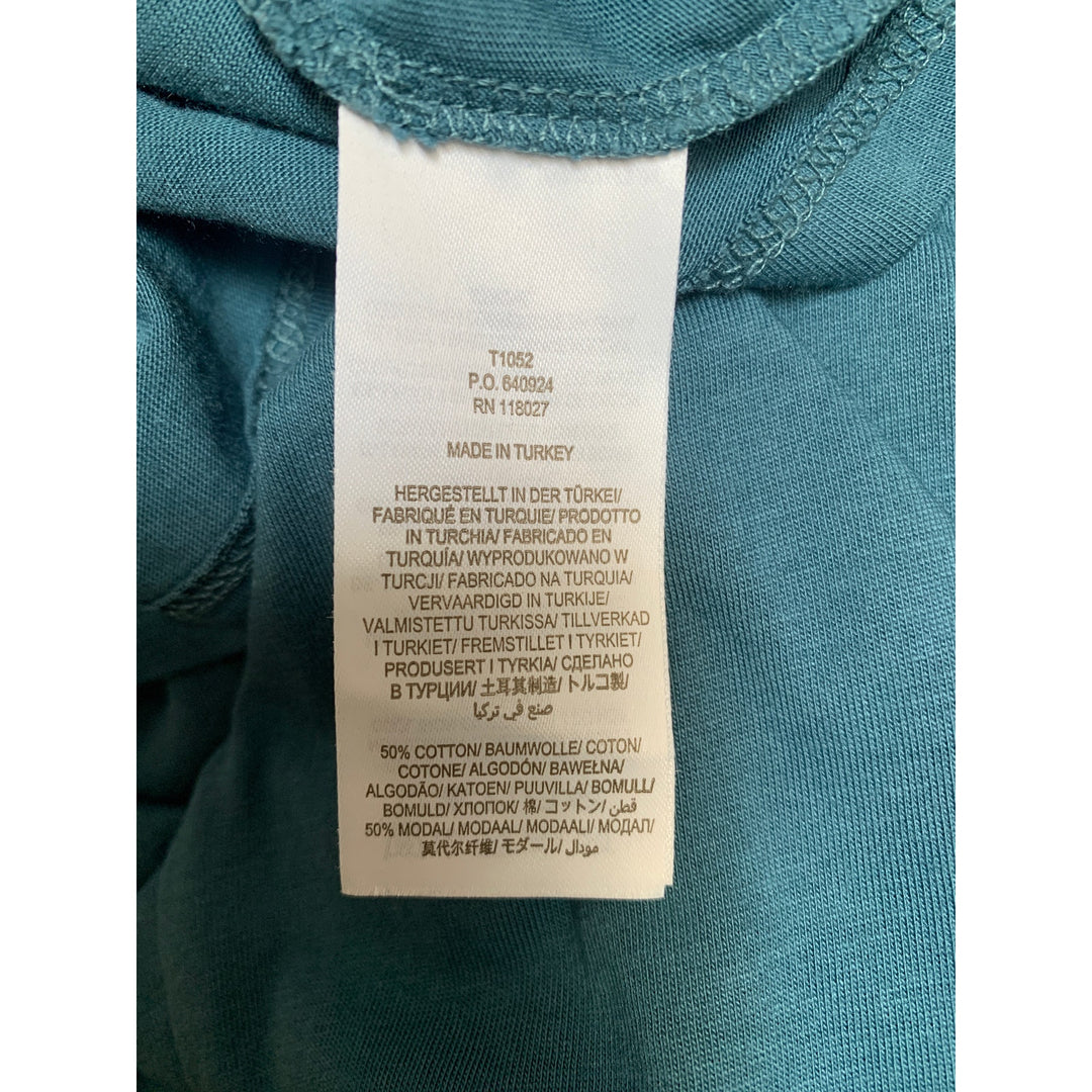 Women's Boden Blue Long Sleeve Ruffle Trim Top - Size S