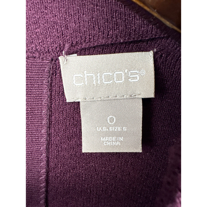 Women’s Chico’s Small Plum Mock Turtleneck Sweater