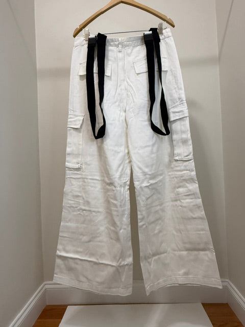 Cider Wide Leg Cargo Pants Removable Suspenders Beige NWT XL