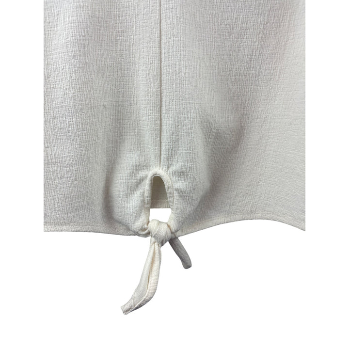 Women’s Old Navy Medium Cream 3/4 Sleeve Shirt w/ Front Knot