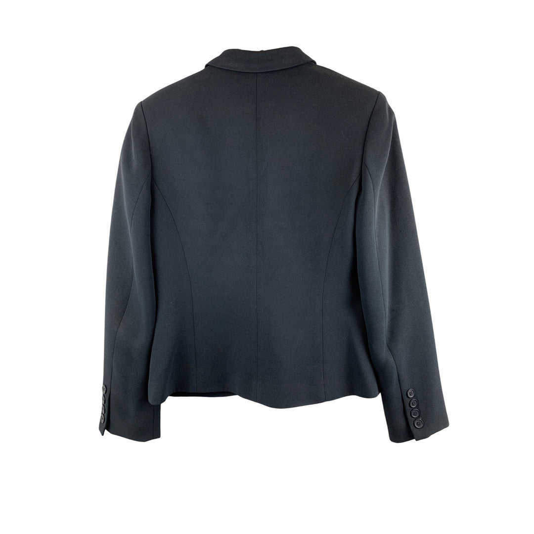 I.N.C Womens Grey Blazer Jacket 4P Petite Polyester/Acetate