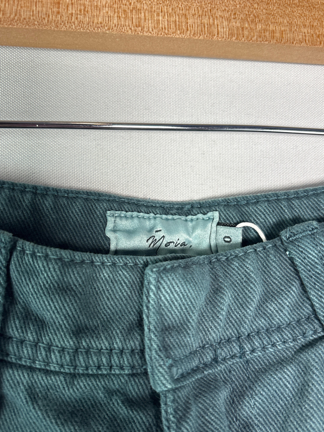 Womens Moia Dark Teal High Waisted Straight Leg Cotton Jeans Size Small