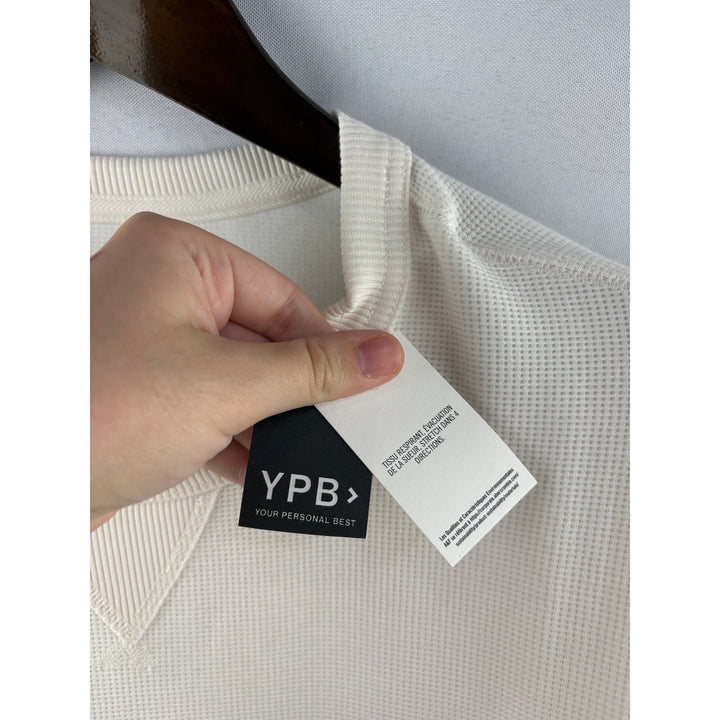 Men’s YPB Large Cream Long Sleeve Waffle Shirt