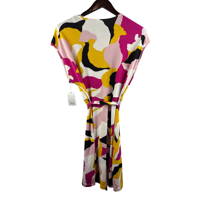 Women’s Nine West 0X Pink Multicolored Abstract Patterned Dress