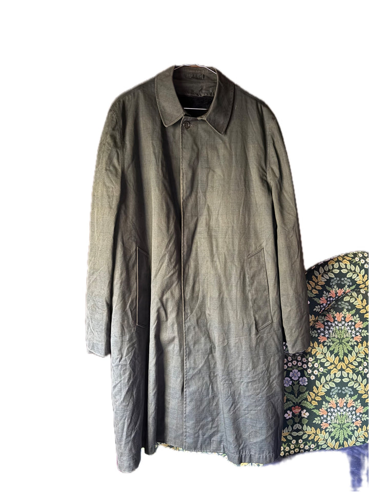 Vintage 1960s Penneys Towncraft Penn-Prest Trench Coat Olive Green Size 44