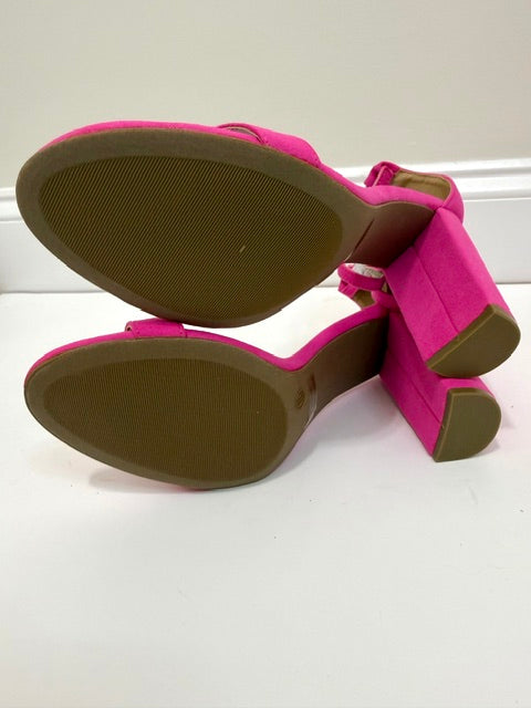 DREAM PAIRS Bright Pink Block Heel Sandals NWT Sz10