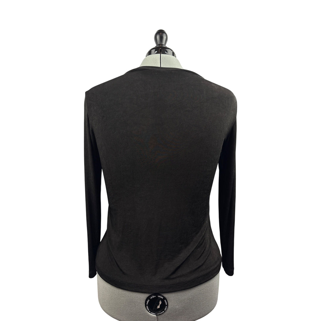 Women’s Chico’s Size 2XL Dark Grey Long Sleeve Cardigan with Single Shell Button