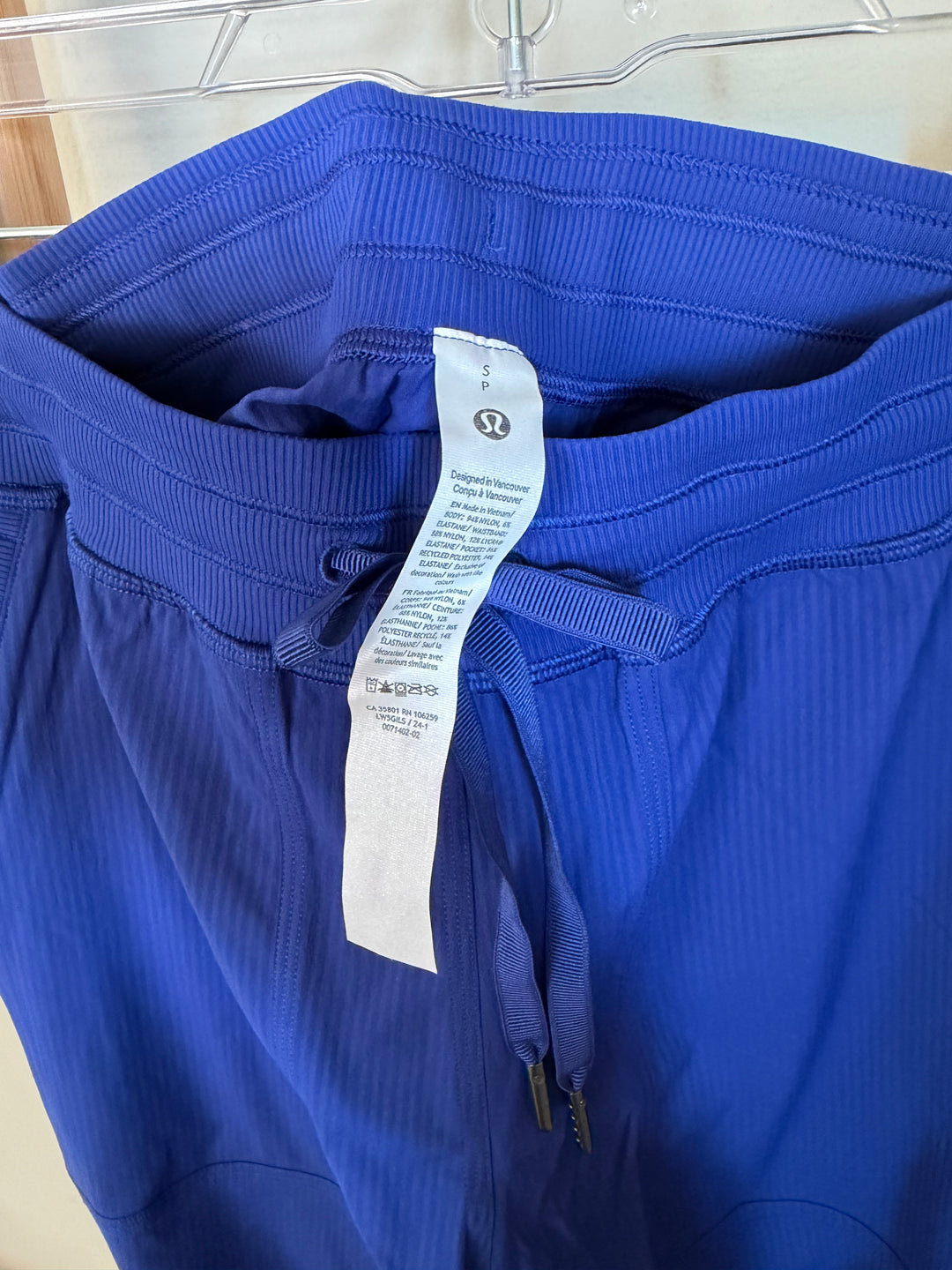 Lululemon Blue Ribbed Cargo Wide Leg Pants Size S