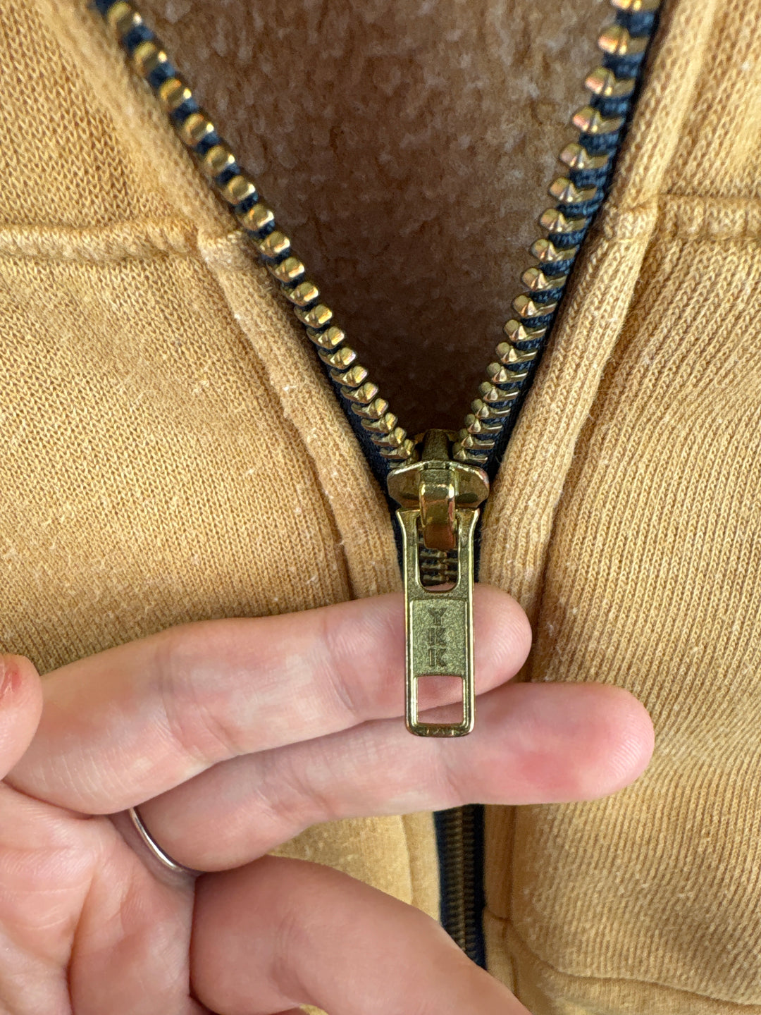 Women’s Aviator Nation Small Pale Brown Zip Hoodie