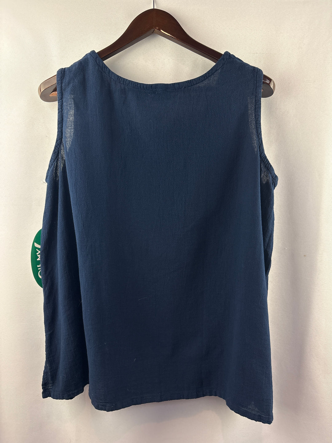 Women’s Oh My Gauze! XXL Navy Blue Sleeveless Blouse