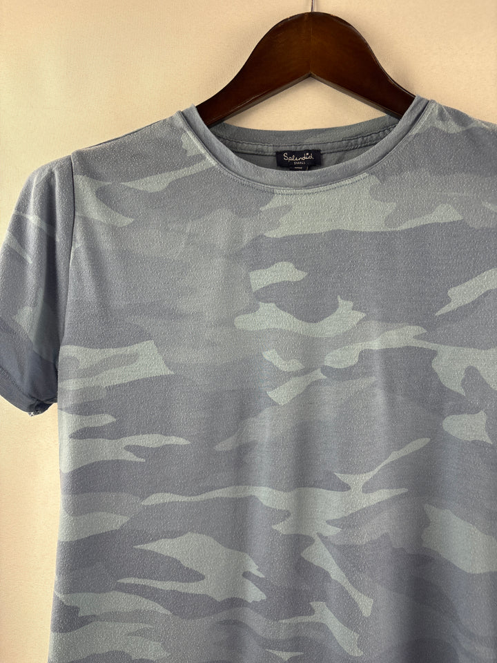 Women’s Splendid Small Grayish Blue Camo T-Shirt