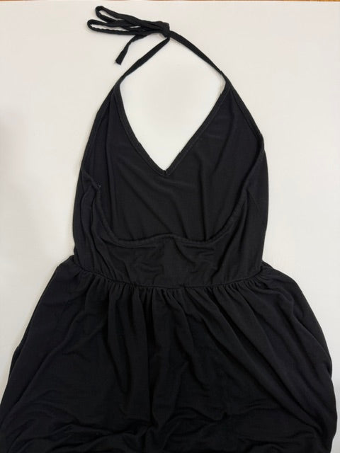 Go Couture Modal Halter Black Maxi Dress SzL