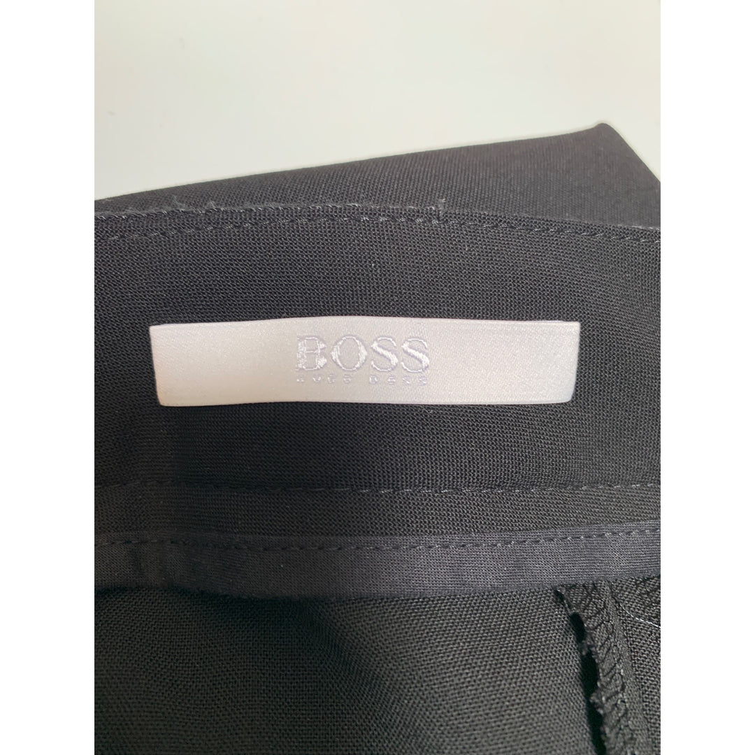 Hugo Boss Mens Black Dress Pants Size 42 Wool Blend