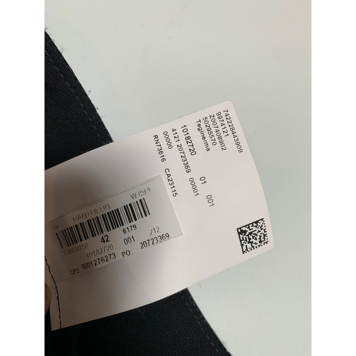 Hugo Boss Mens Black Dress Pants Size 42 Wool Blend