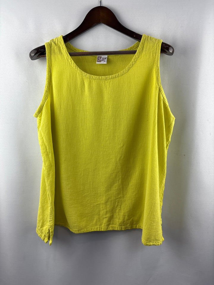 Women’s Oh My Gauze! XXL Mustard Yellow Sleeveless Blouse