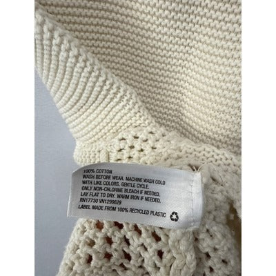Art Class XL Cream Knit Top With Scallop Hem