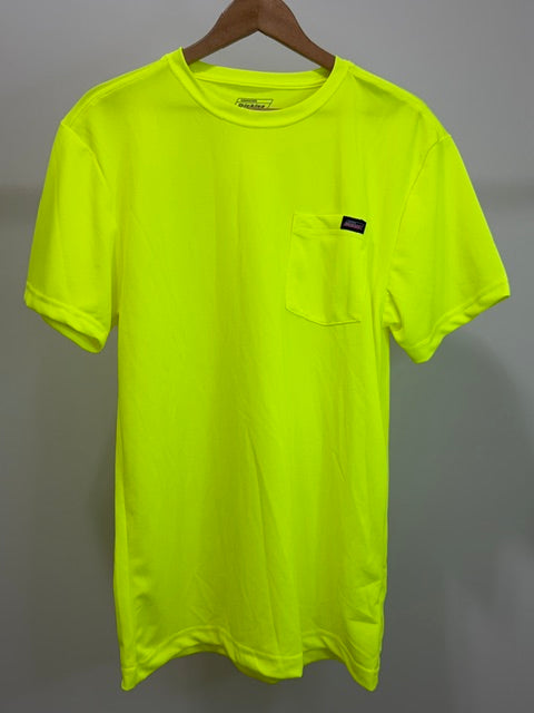 Genuine Dickies Neon Yellow Pocket Tee SzM NWOT