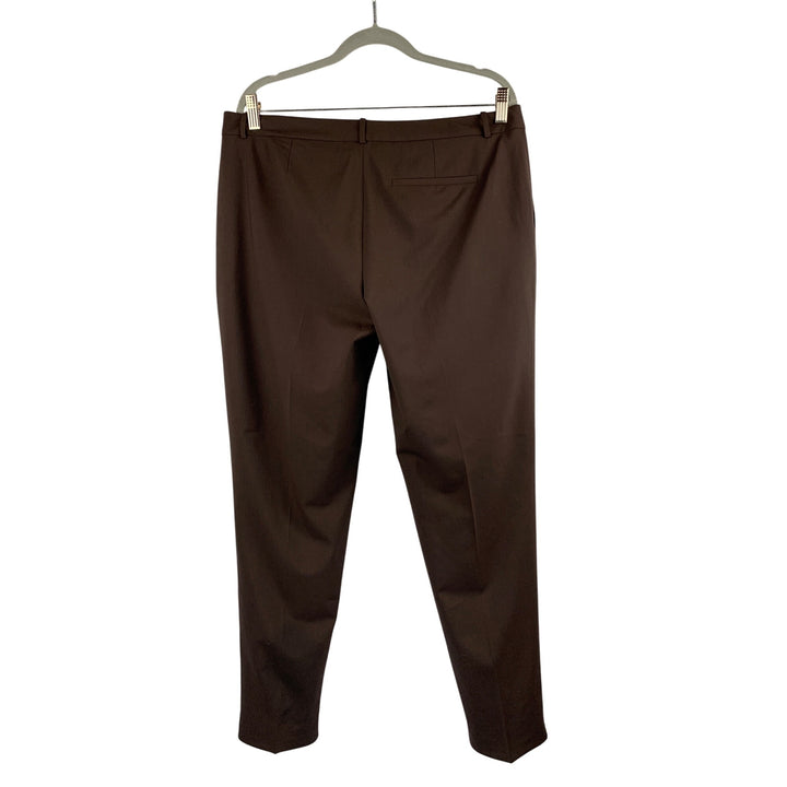 Hugo Boss Brown Womens Tailored Wool Blend Trousers Size 10