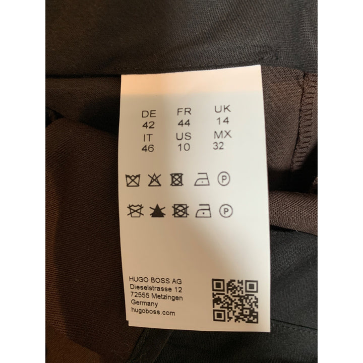 Hugo Boss Brown Womens Tailored Wool Blend Trousers Size 10