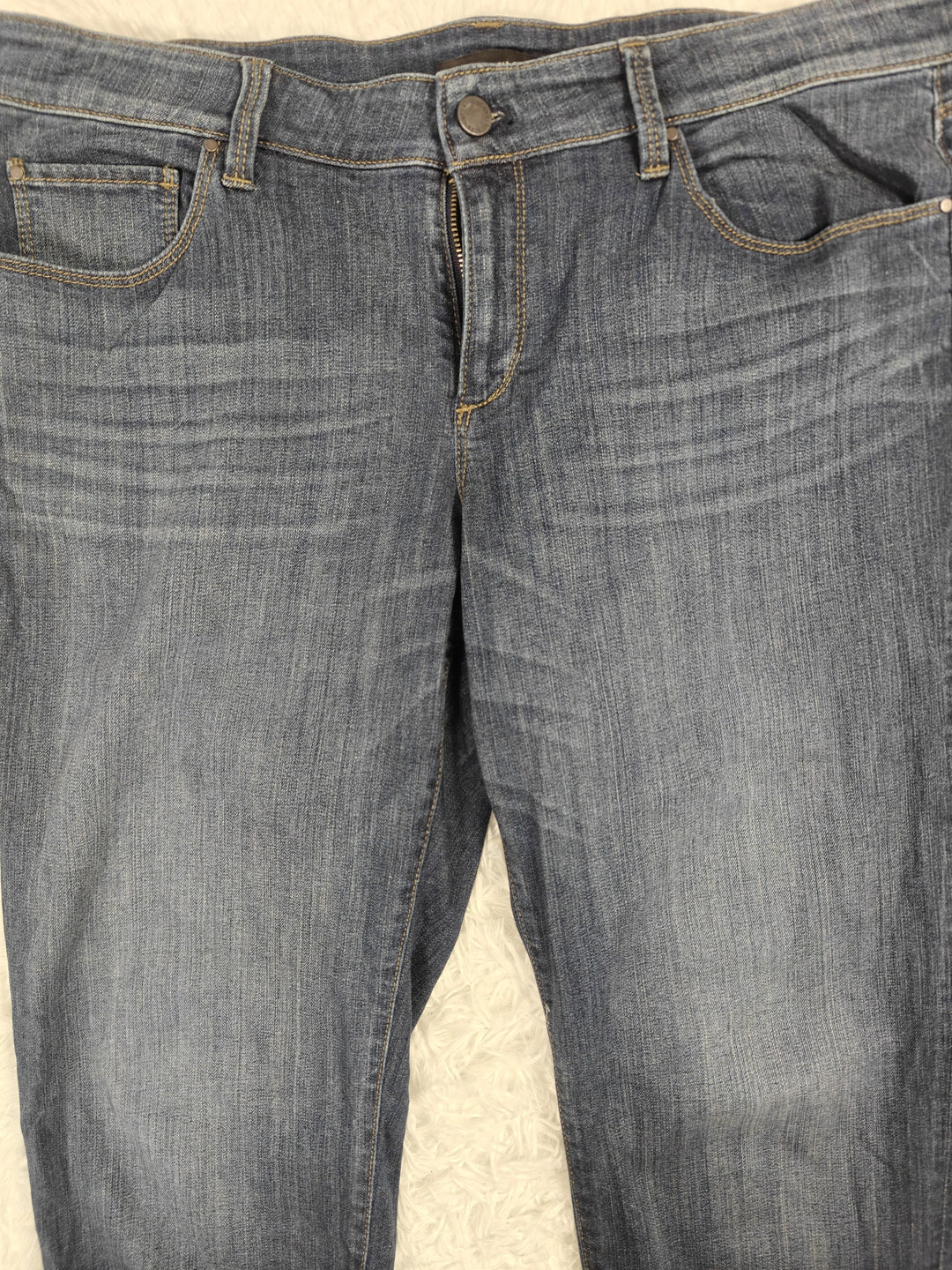 Ann Taylor Womens Slim Boyfriend Jeans Medium Blue Wash Size 12