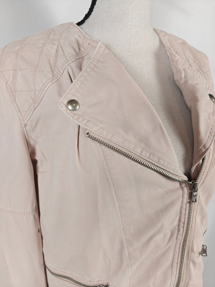 Womens Gap Moto Jacket Blush Pink Size 6