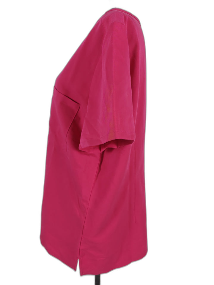 Womens FIGS Catarina Scrub Top Hot Pink Size XL