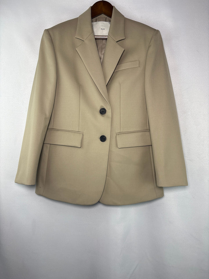 Unisex Dunst Medium Beige 2 Button Blazer