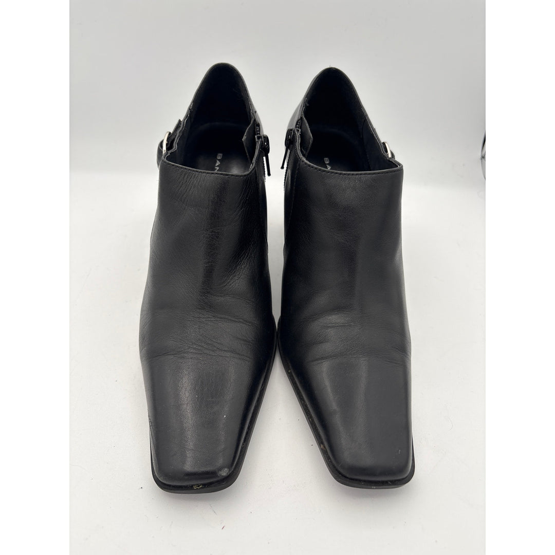 Women’s Bandolino Size 8 Black Soft Leather Ankle Boot Heels