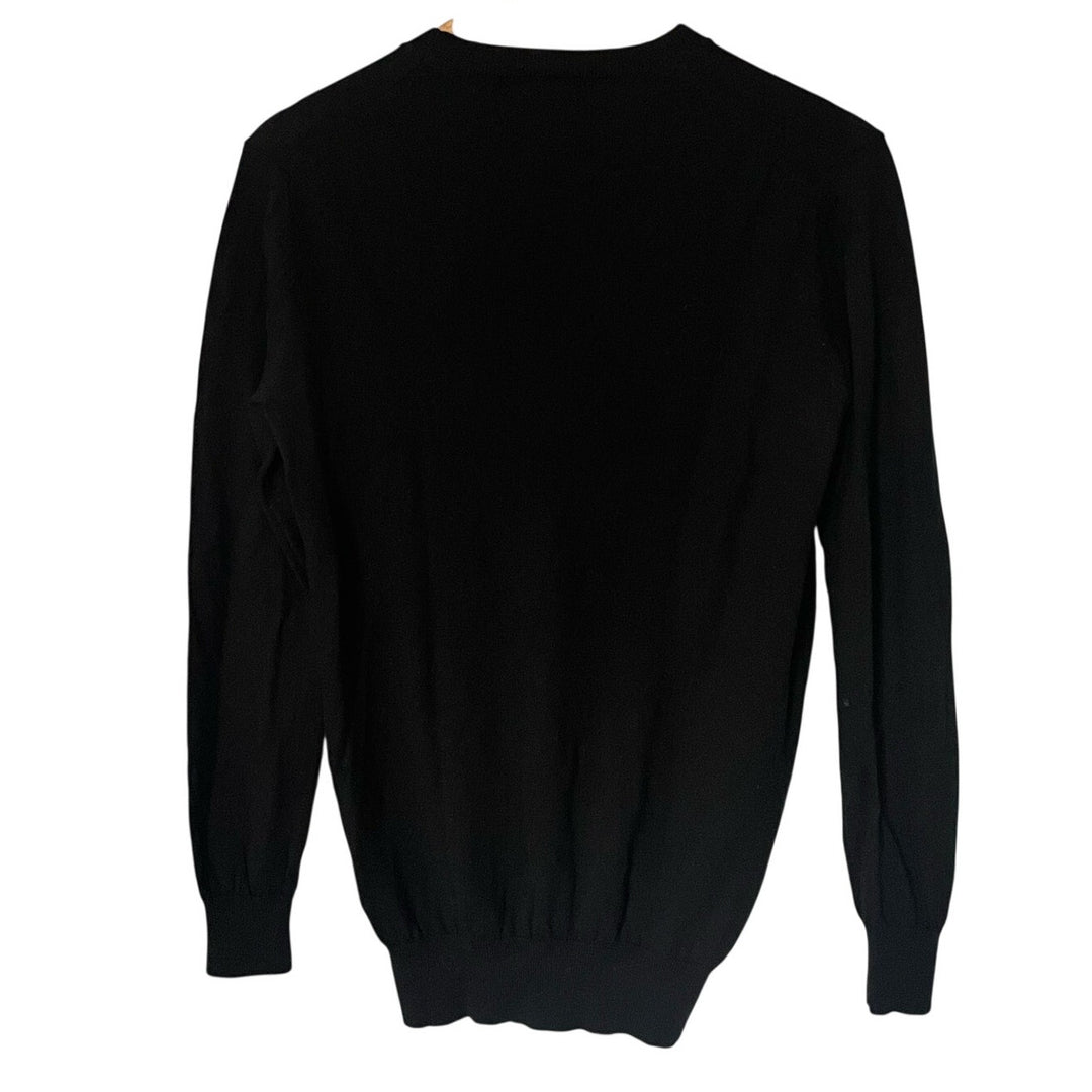 Markus Lupfer Merino Wool Black Disney Mickey Mouse Crewneck Sweater size Small
