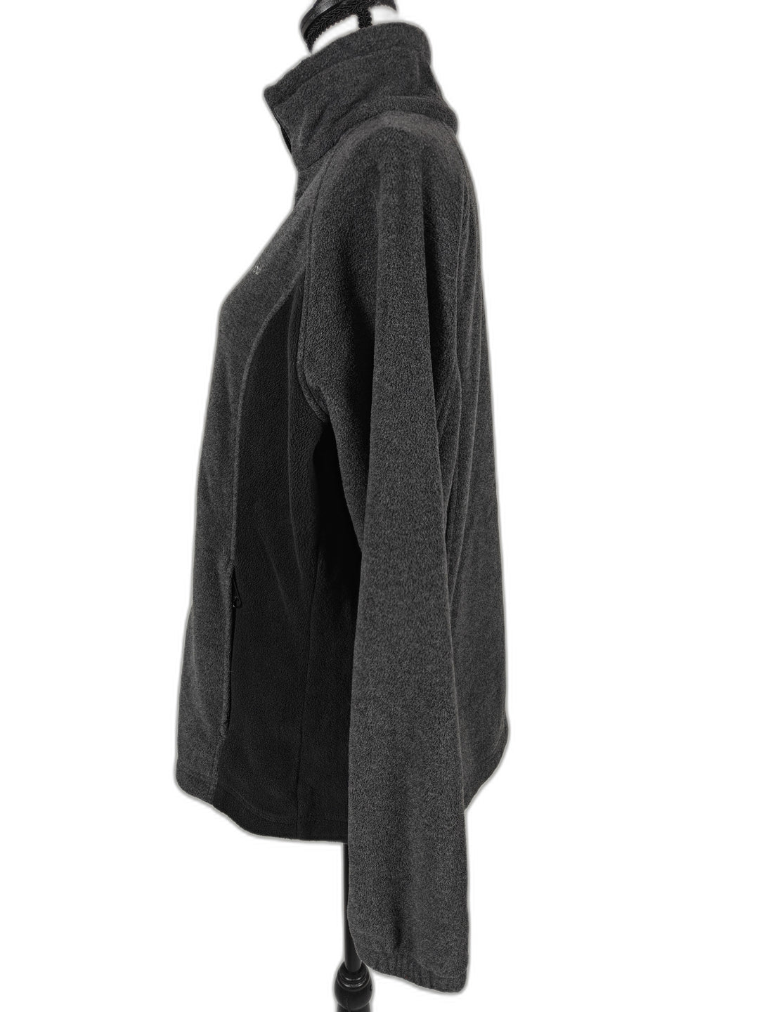 Womens Columbia Full Zip Fleece Jacket Gray Large